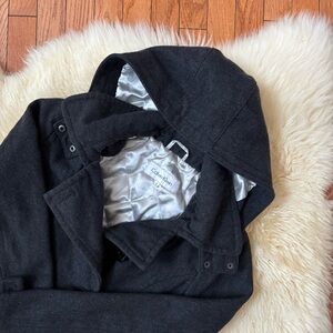 Calvin Klein Wool Charcoal Pea Coat